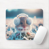 Veldmuis met oorbeschermers muismat (Met muis)