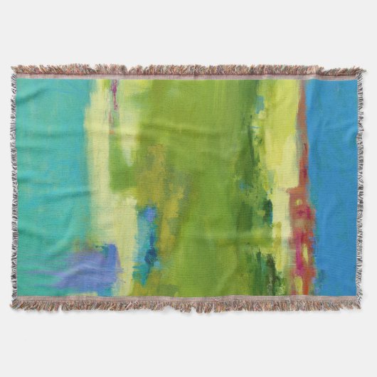 Veldnotities - Abstracte groene kunst Deken (Voorkant)