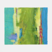 Veldnotities - Abstracte groene kunst Fleece Deken (Voorkant (Horizontaal))