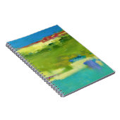 Veldnotities - Abstracte groene kunst Notitieboek (Rechterzijde)