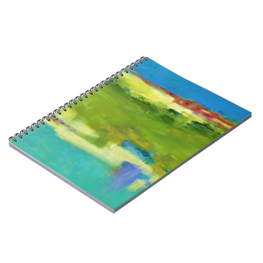 Veldnotities - Abstracte groene kunst Notitieboek (Linkerzijde)