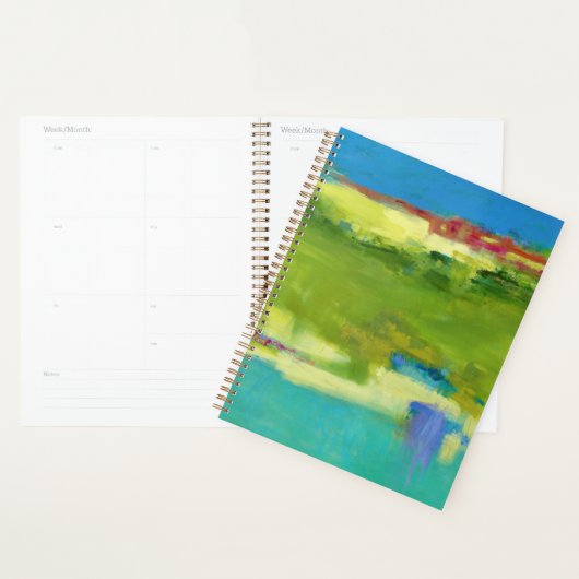 Veldnotities - Abstracte groene kunst Planner (Display)