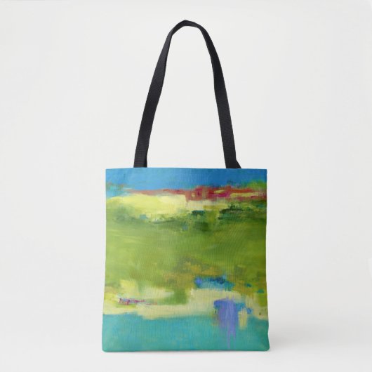 Veldnotities - Abstracte groene kunst Tote Bag (Voorkant)