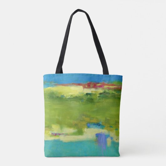 Veldnotities - Abstracte groene kunst Tote Bag (Achterkant)