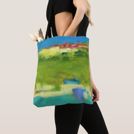 Veldnotities - Abstracte groene kunst Tote Bag (Dichtbij)