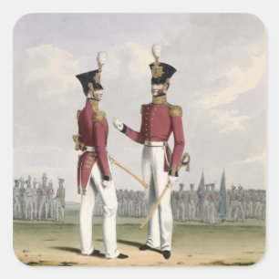 Veldofficieren van de Koninklijke Mariniers, bord Vierkante Sticker
