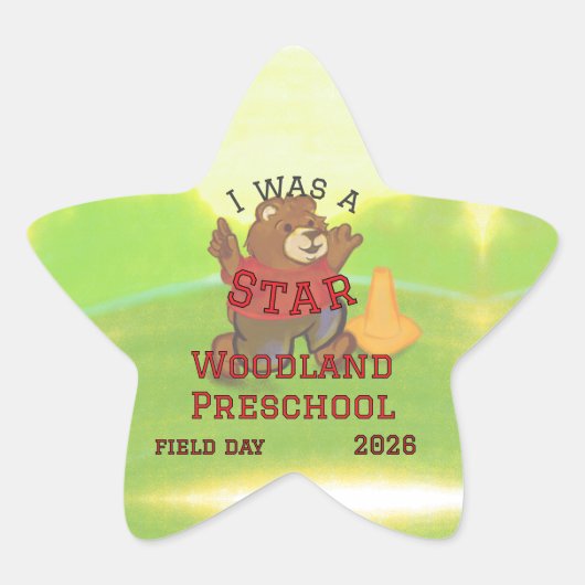 Veldprijstickers Ster Sticker (Voorkant)