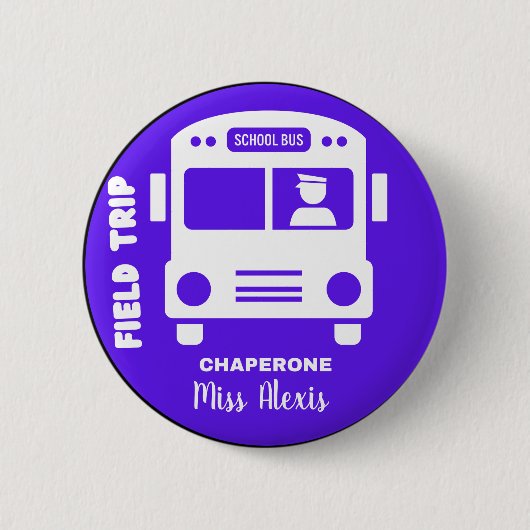 Veldreis Chaperone - Monogram Naam - Aanpassen Ronde Button 5,7 Cm (Voorkant)