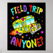 Veldreis iedereen Leerleraar schoolbus terug Poster (Voorkant)