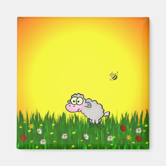 veldschaap magneet (Voorkant)