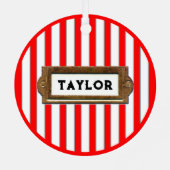 Veldsleutelkerst Verzamelbare keramische oranje Metalen Ornament (Achterkant)