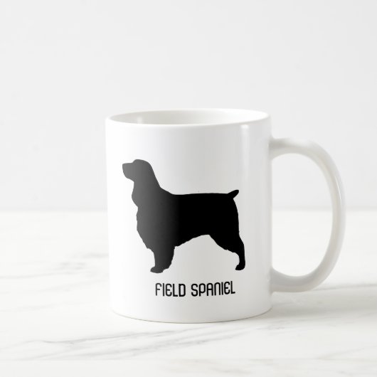 Veldspaniel Hondenras Silhouettes Custom Koffiemok (Rechts)