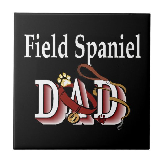 Veldspaniel papa tegeltje (Voorkant)