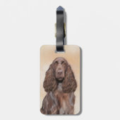 Veldspaniel schilderen - Kute Original Dog Art Bagagelabel (Achterkant verticaal)
