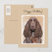 Veldspaniel schilderen - Kute Original Dog Art Briefkaart (Voorkant / Achterkant)