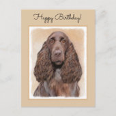 Veldspaniel schilderen - Kute Original Dog Art Briefkaart (Voorkant)