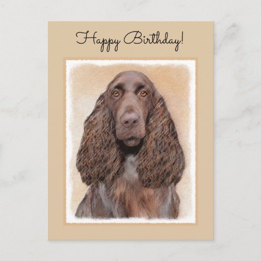 Veldspaniel schilderen - Kute Original Dog Art Briefkaart (Voorkant)