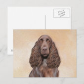 Veldspaniel schilderen - Kute Original Dog Art Briefkaart (Voorkant / Achterkant)