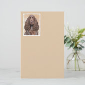 Veldspaniel schilderen - Kute Original Dog Art Briefpapier (Staand voorkant)