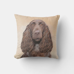Veldspaniel schilderen - Kute Original Dog Art Buitenkussen
