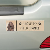 Veldspaniel schilderen - Kute Original Dog Art Bumpersticker (Op auto)