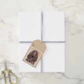 Veldspaniel schilderen - Kute Original Dog Art Cadeaulabel (Met Touw)