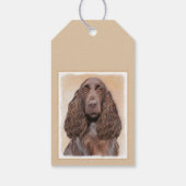 Veldspaniel schilderen - Kute Original Dog Art Cadeaulabel (Achterkant)