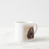 Veldspaniel schilderen - Kute Original Dog Art Espresso Kop (Voorkant rechts)