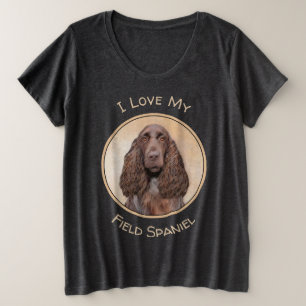 Veldspaniel schilderen - Kute Original Dog Art Grote Maat T-shirt