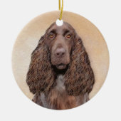Veldspaniel schilderen - Kute Original Dog Art Keramisch Ornament (Voorkant)