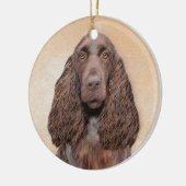 Veldspaniel schilderen - Kute Original Dog Art Keramisch Ornament (Links)