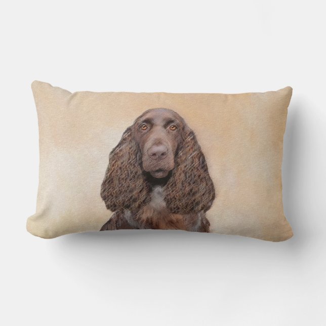 Veldspaniel schilderen - Kute Original Dog Art Kussen (Voorkant)
