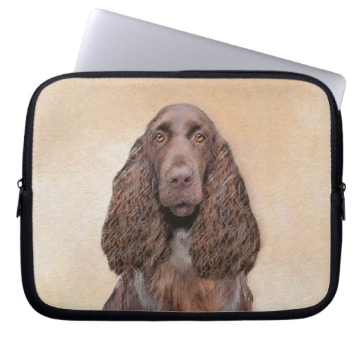 Veldspaniel schilderen - Kute Original Dog Art Laptop Sleeve (Voorkant)
