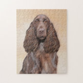 Veldspaniel schilderen - Kute Original Dog Art Legpuzzel (Verticaal)