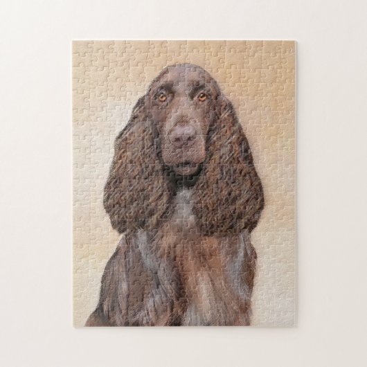 Veldspaniel schilderen - Kute Original Dog Art Legpuzzel (Verticaal)