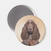 Veldspaniel schilderen - Kute Original Dog Art Magneet (Voorkant / Achterkant)