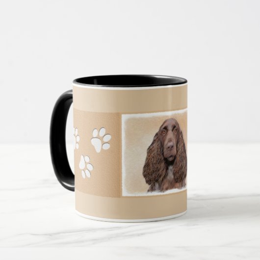 Veldspaniel schilderen - Kute Original Dog Art Mok (Voorkant links)