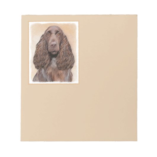Veldspaniel schilderen - Kute Original Dog Art Notitieblok (Voorkant)