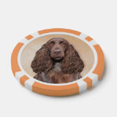 Veldspaniel schilderen - Kute Original Dog Art Poker Chips (Enkel)