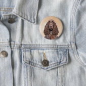 Veldspaniel schilderen - Kute Original Dog Art Ronde Button 5,7 Cm (In situ)