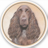Veldspaniel schilderen - Kute Original Dog Art Sticker (Voorkant)
