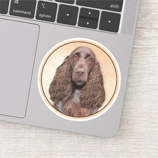 Veldspaniel schilderen - Kute Original Dog Art Sticker (Detail)