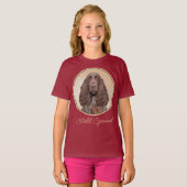 Veldspaniel schilderen - Kute Original Dog Art T-S T-shirt (Voorkant volledig)