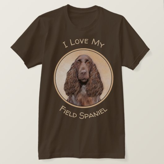 Veldspaniel schilderen - Kute Original Dog Art T-shirt (Design voorkant)