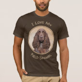 Veldspaniel schilderen - Kute Original Dog Art T-shirt (Voorkant)