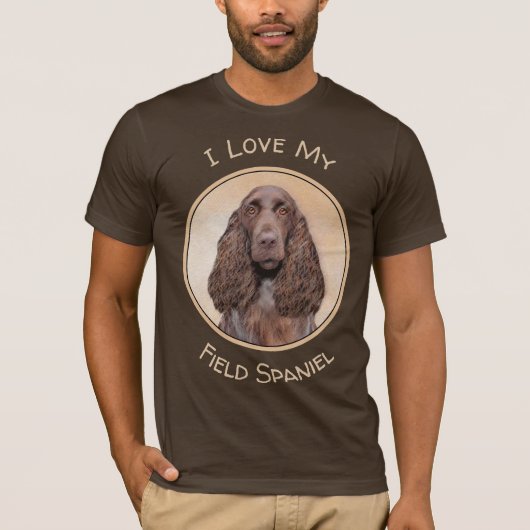 Veldspaniel schilderen - Kute Original Dog Art T-shirt (Voorkant)