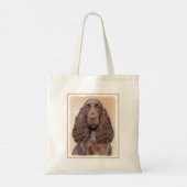 Veldspaniel schilderen - Kute Original Dog Art Tote Bag (Achterkant)