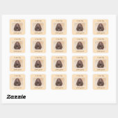 Veldspaniel schilderen - Kute Original Dog Art Vierkante Sticker (Vel)
