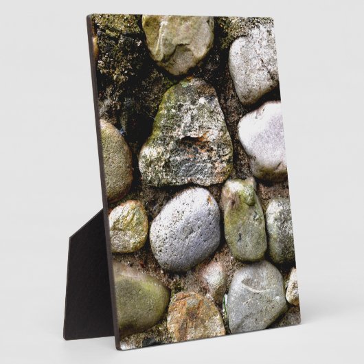 Veldsteen, gesteente, gesteente, gestormde steen fotoplaat (Zijkant)