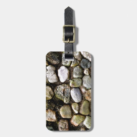 Veldsteen, stenen, gesteente, gestormde steen, roe bagagelabel (Voorkant verticaal)